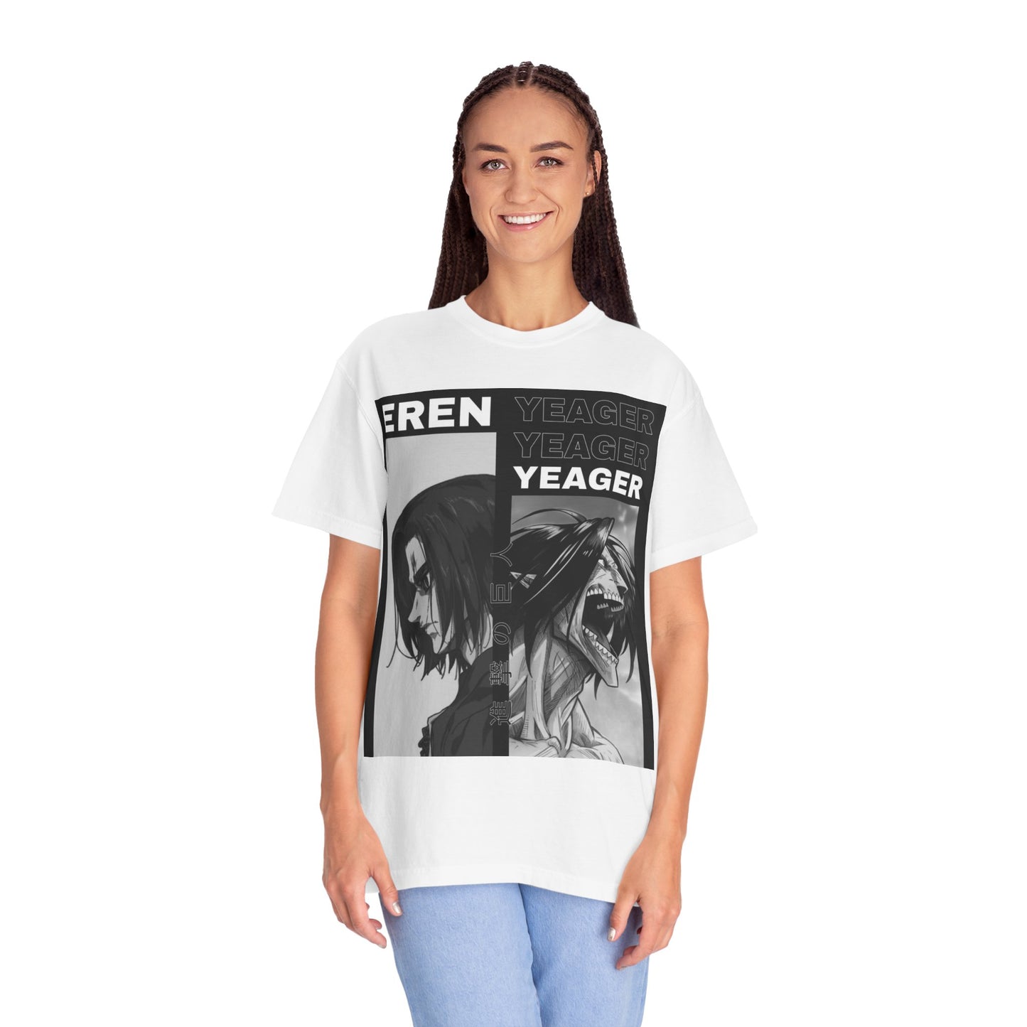 Eren Yeager Unisex Graphic T-Shirt – Garment-Dyed Comfort