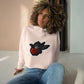 Adventurous Crop Hoodie with Bold Heart Design