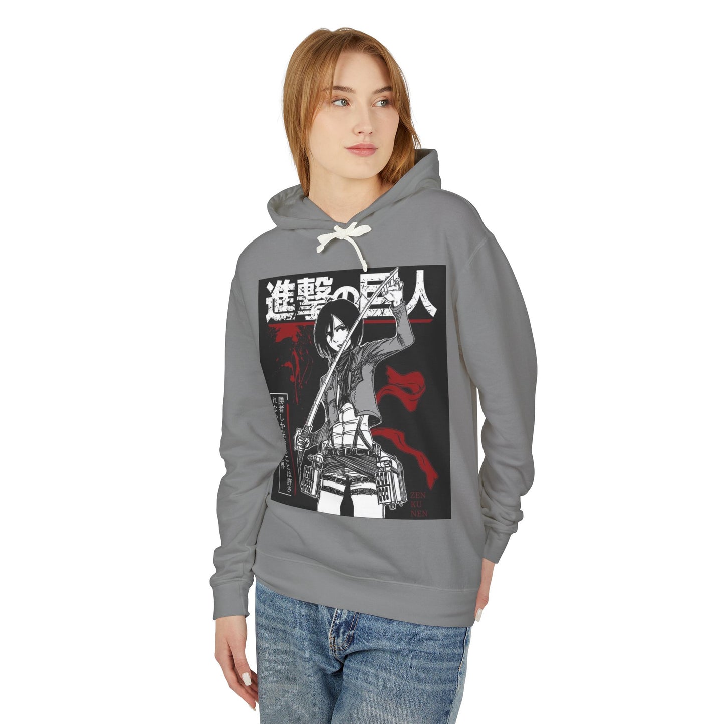 Anime Inspired Unisex Hooded Sweatshirt - Attack on Titan Design
