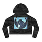 Women’s Camo Cropped Hooded Sweatshirt with Modern Graphic Design