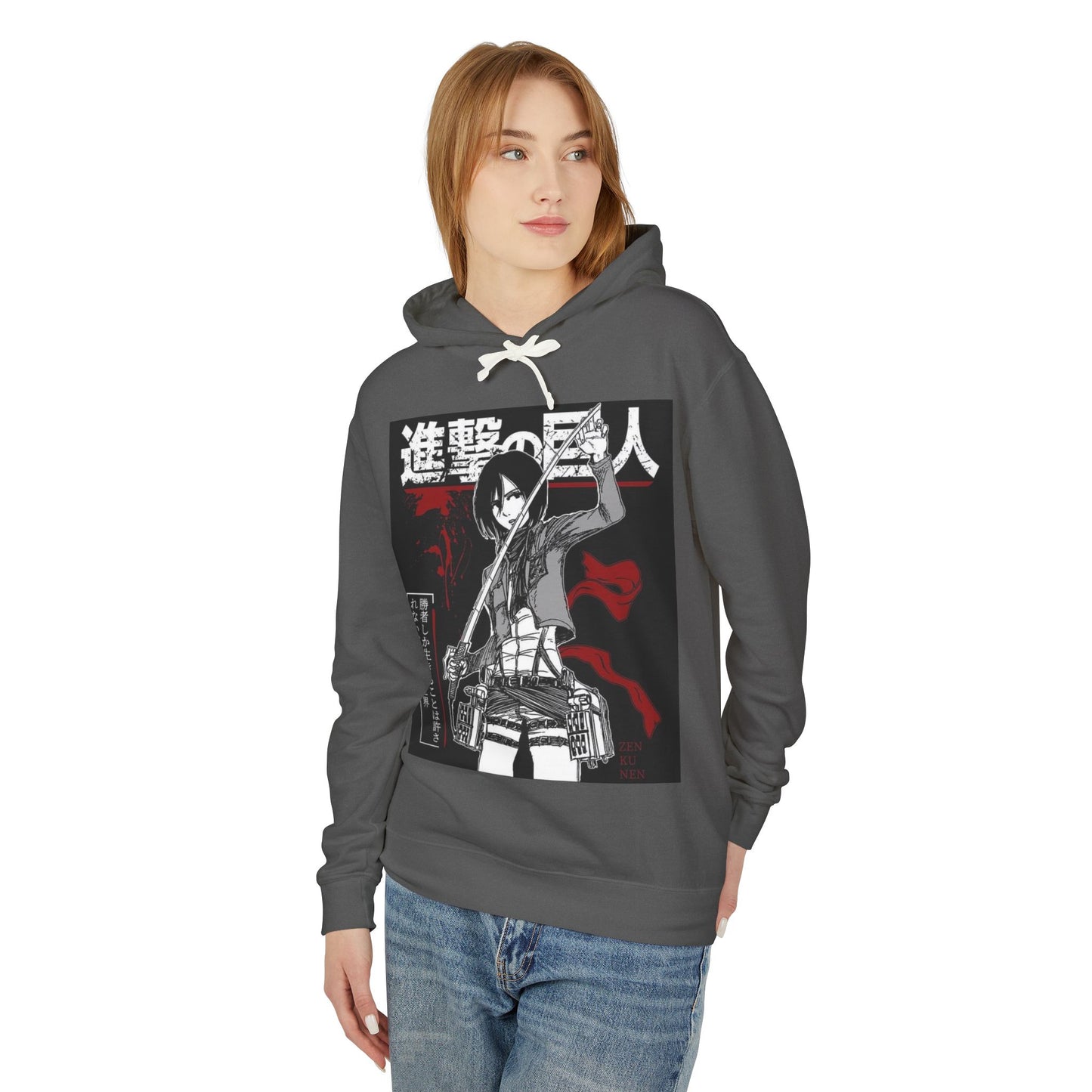 Anime Inspired Unisex Hooded Sweatshirt - Attack on Titan Design