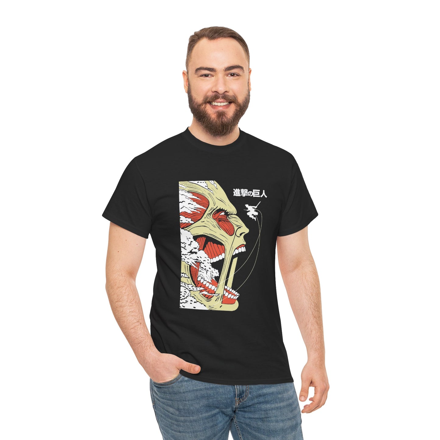 Unisex Heavy Cotton Tee - Attack on Titan Bold Graphic