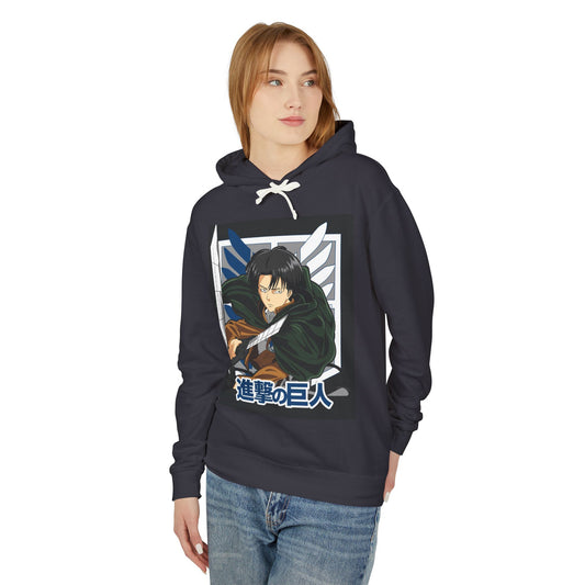 Anime Levi Ackerman Lightweight Hooded Sweatshirt