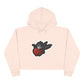 Adventurous Crop Hoodie with Bold Heart Design