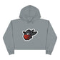 Adventurous Crop Hoodie with Bold Heart Design