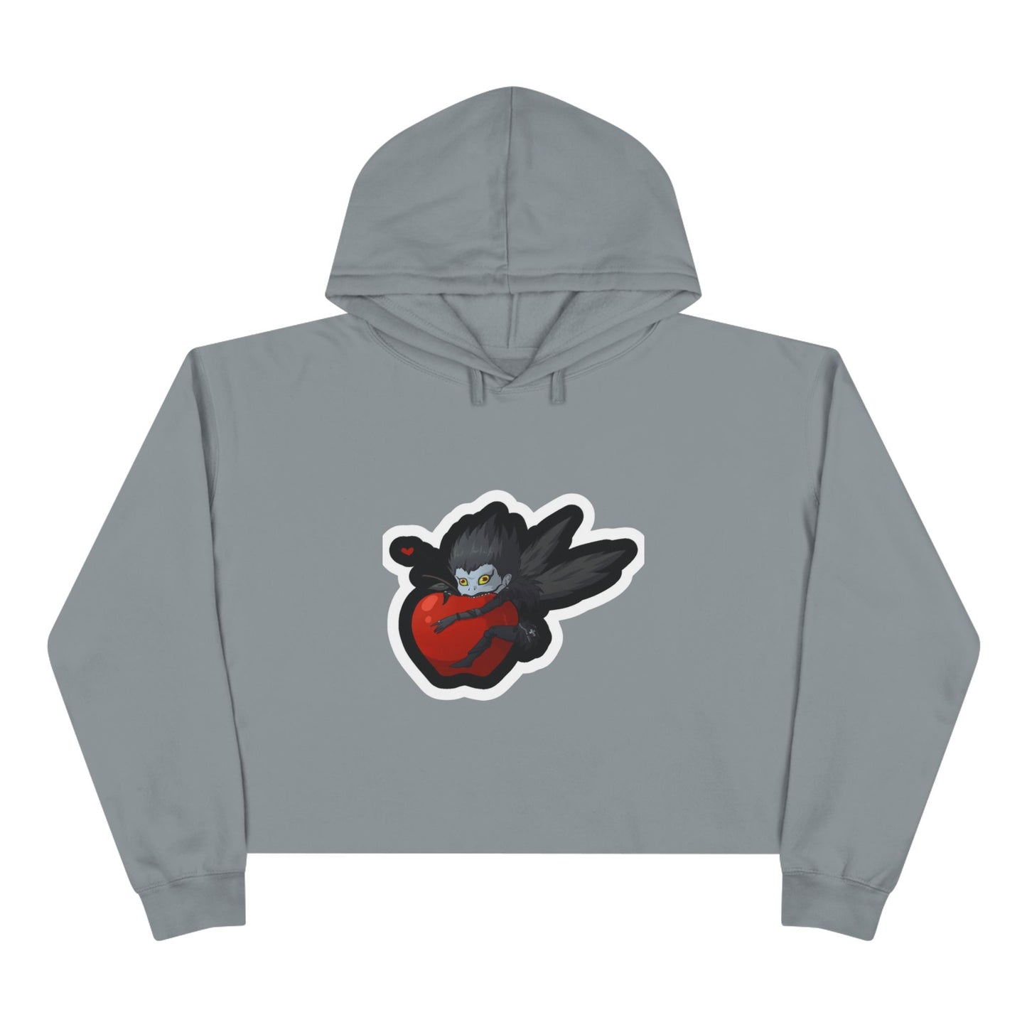 Adventurous Crop Hoodie with Bold Heart Design