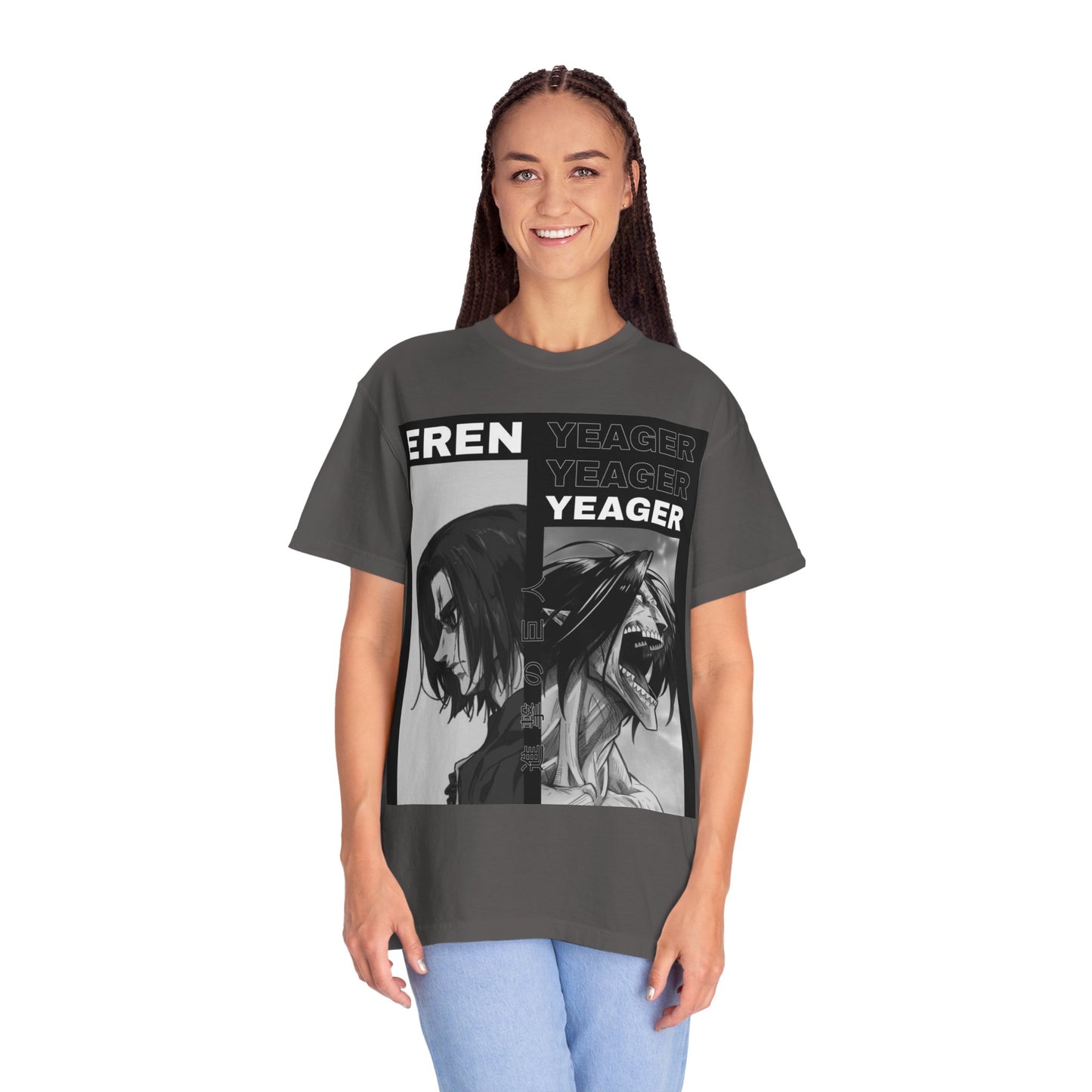 Eren Yeager Unisex Graphic T-Shirt – Garment-Dyed Comfort