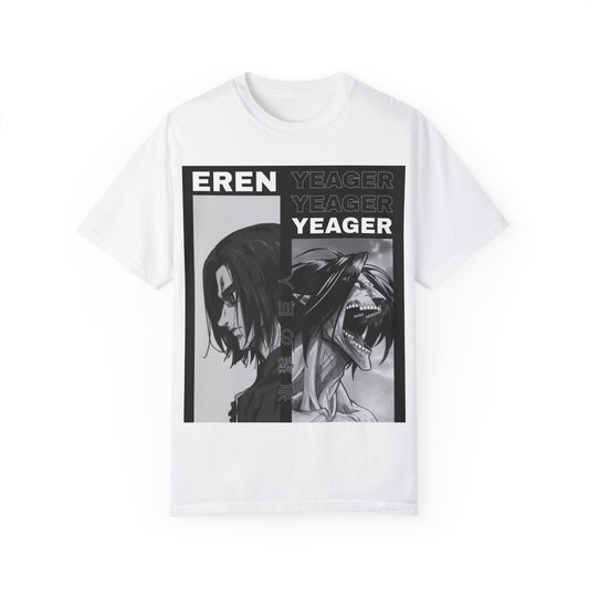 Eren Yeager Unisex Graphic T-Shirt – Garment-Dyed Comfort