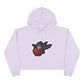 Adventurous Crop Hoodie with Bold Heart Design