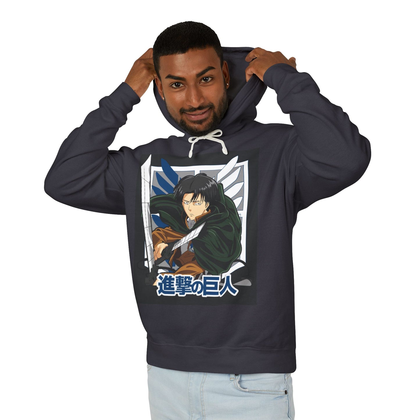 Anime Levi Ackerman Lightweight Hooded Sweatshirt