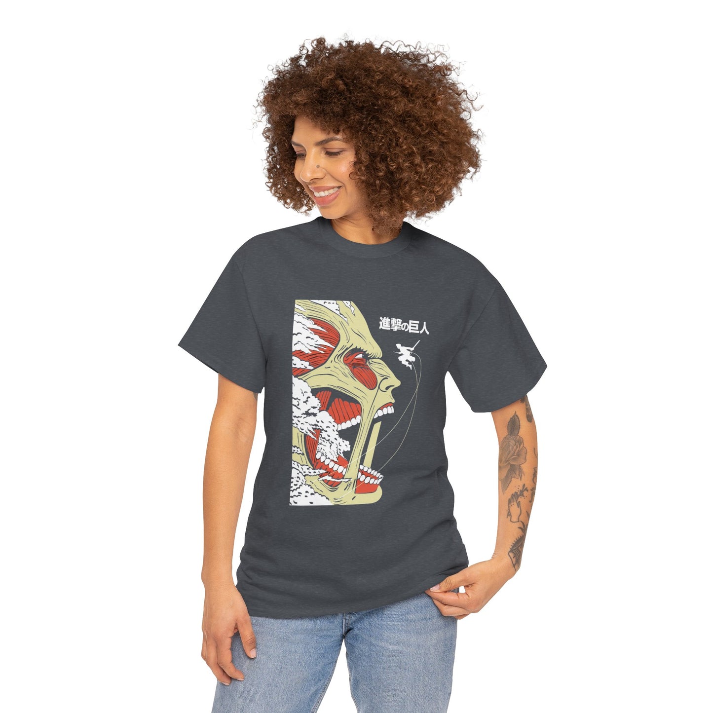 Unisex Heavy Cotton Tee - Attack on Titan Bold Graphic