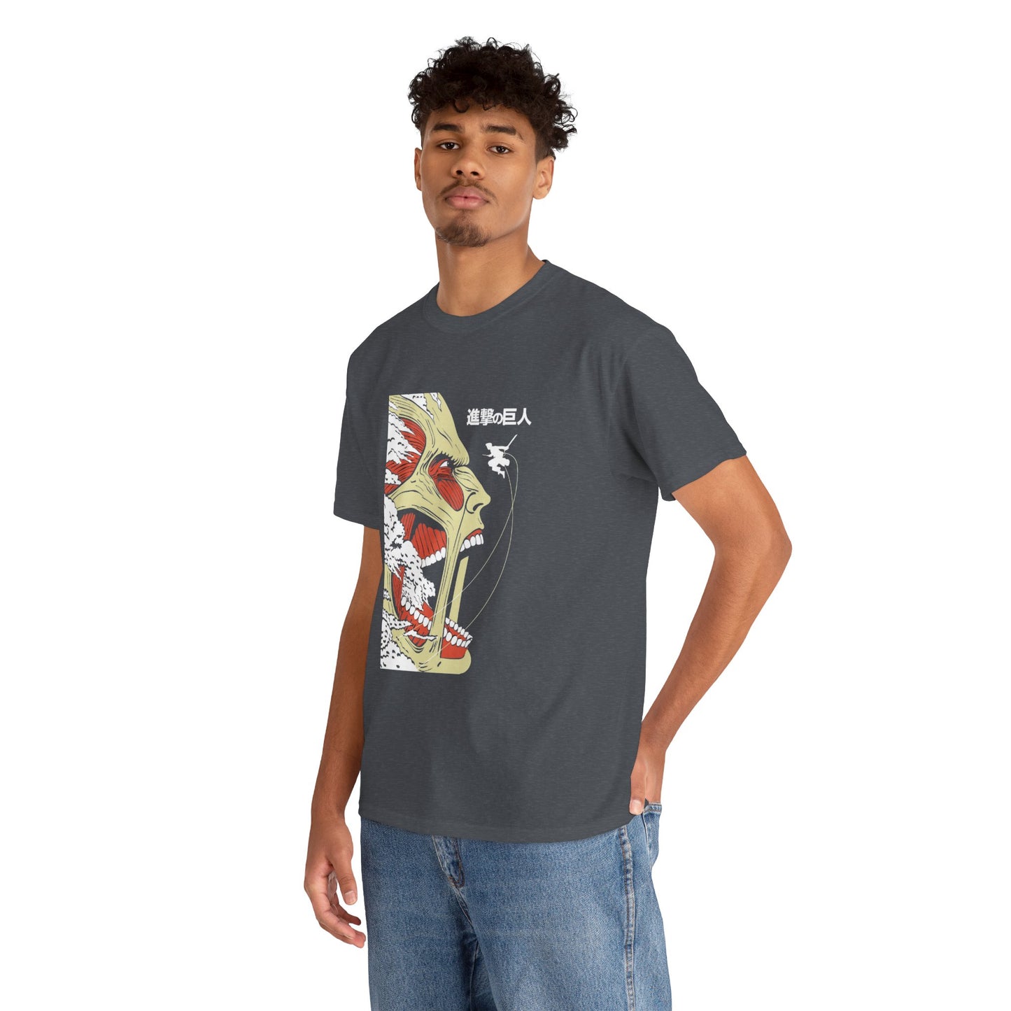 Unisex Heavy Cotton Tee - Attack on Titan Bold Graphic