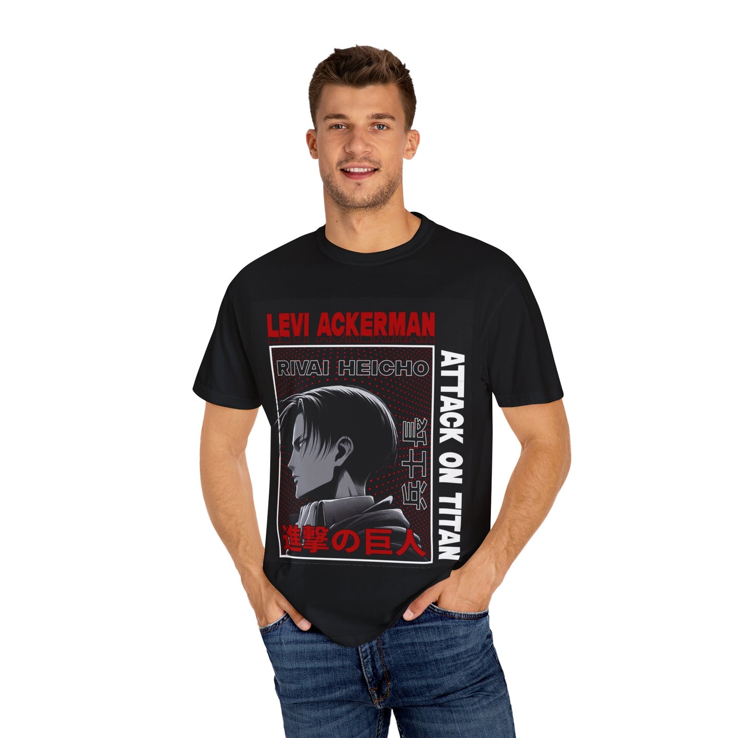 Levi Ackerman Attack on Titan Garment-Dyed Unisex T-shirt