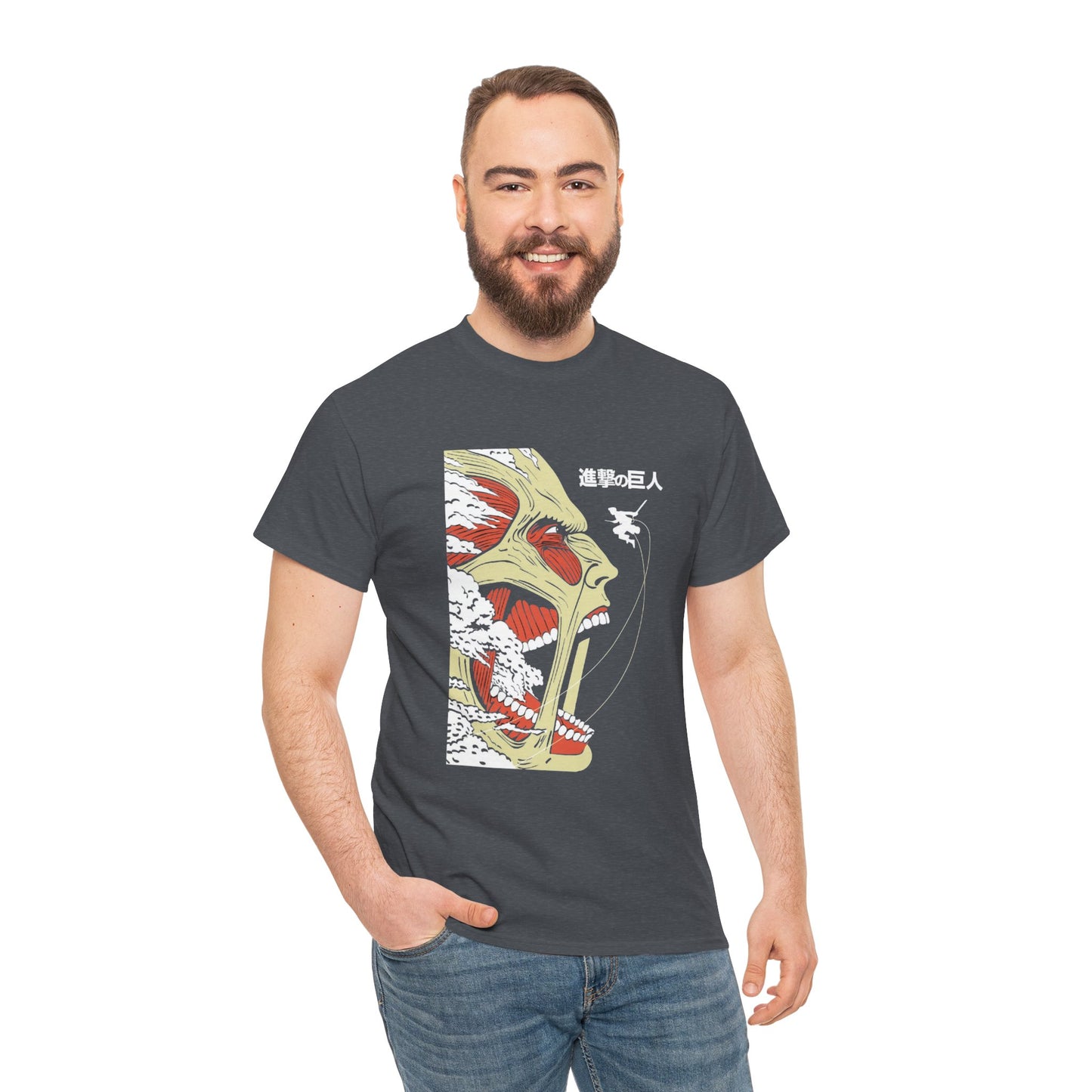 Unisex Heavy Cotton Tee - Attack on Titan Bold Graphic
