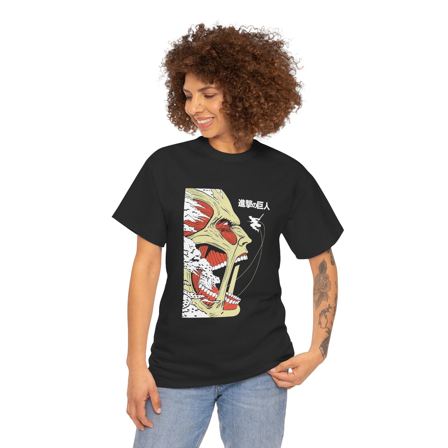 Unisex Heavy Cotton Tee - Attack on Titan Bold Graphic
