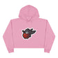 Adventurous Crop Hoodie with Bold Heart Design