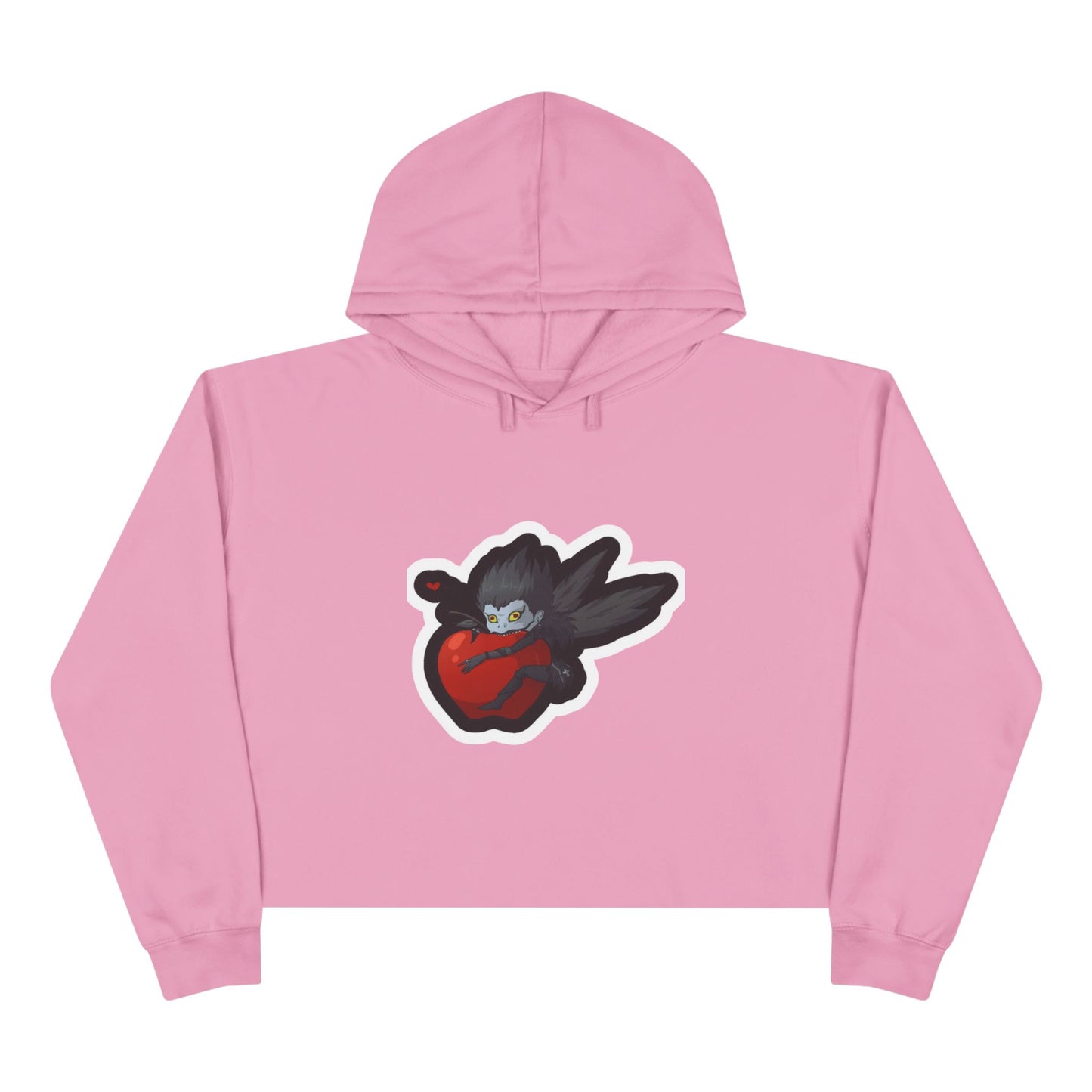 Adventurous Crop Hoodie with Bold Heart Design
