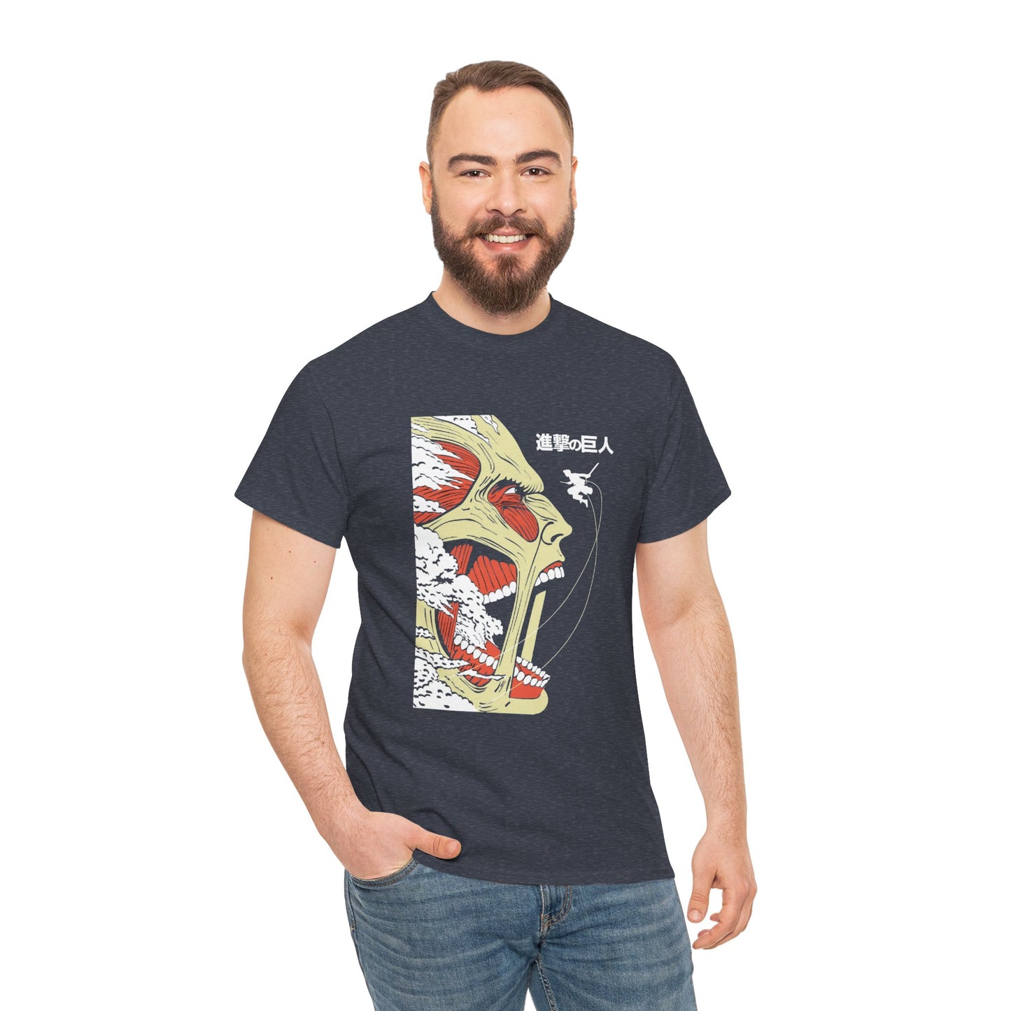 Unisex Heavy Cotton Tee - Attack on Titan Bold Graphic
