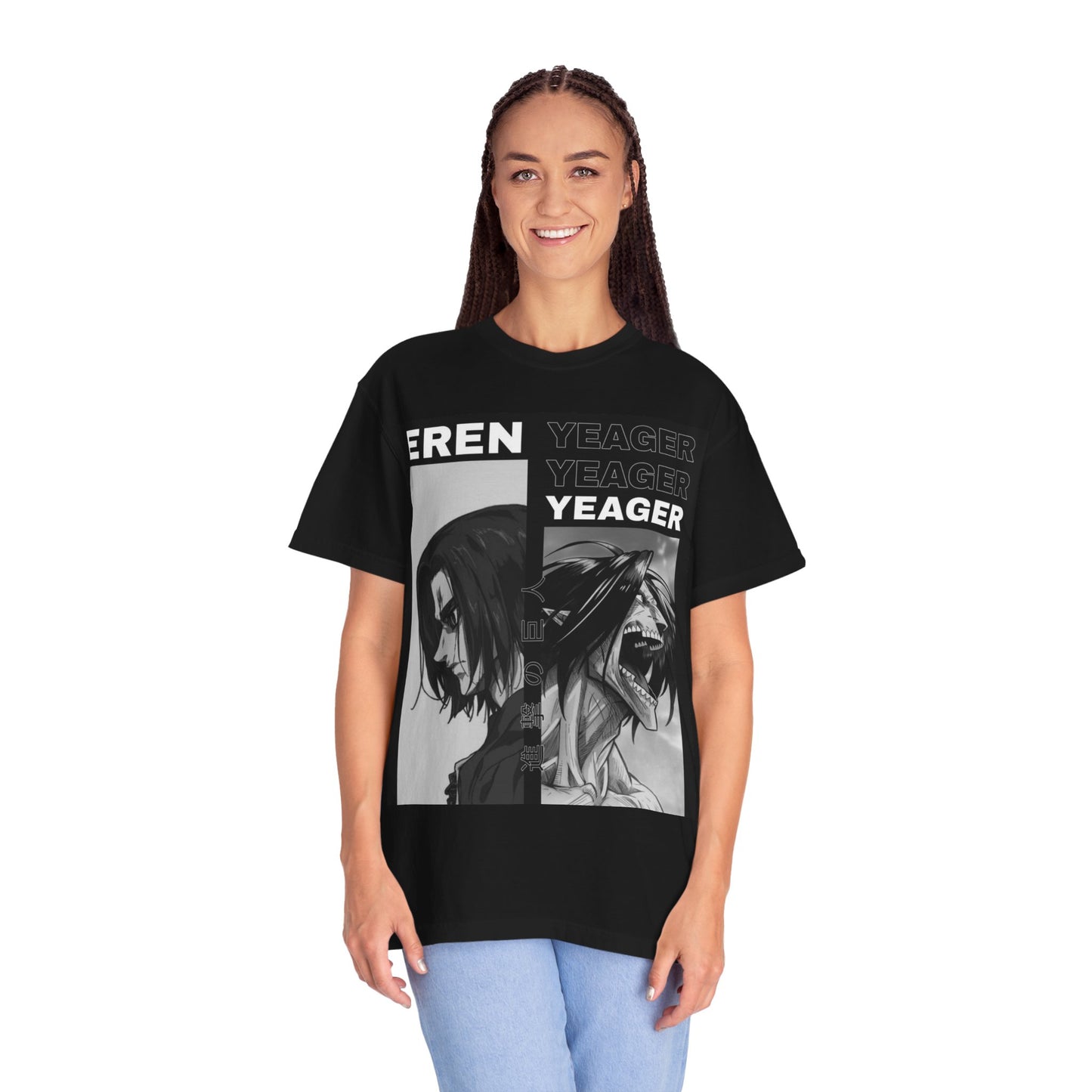Eren Yeager Unisex Graphic T-Shirt – Garment-Dyed Comfort