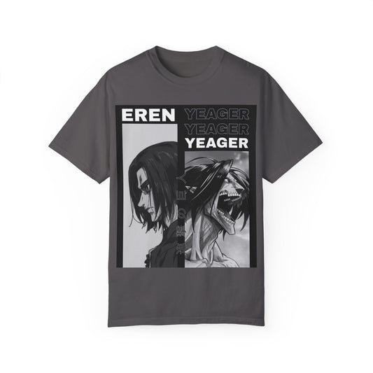 Eren Yeager Unisex Graphic T-Shirt – Garment-Dyed Comfort